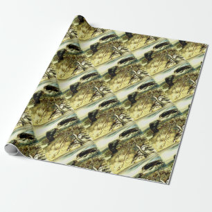 De twee kraaien of de twee Corbies maken een mane Cadeaupapier