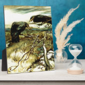 De twee kraaien of de twee Corbies maken een mane Fotoplaat (Zijkant)