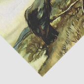 De twee kraaien of de twee Corbies maken een mane Tissuepapier (Detail)