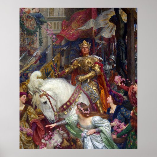 De twee kronen, 1900 door Frank Dicksee Poster (Voorkant)