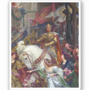 De twee kronen, 1900 door Frank Dicksee Sticker