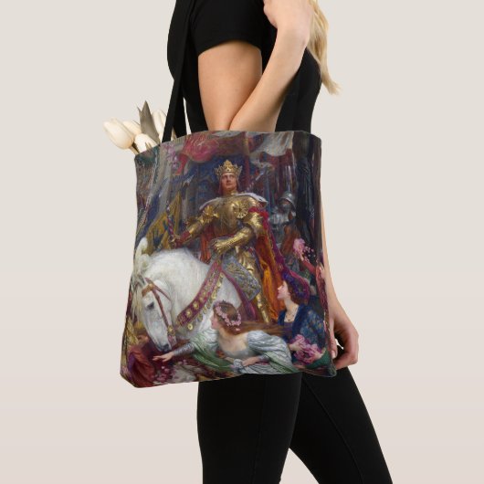 De twee kronen, 1900 door Frank Dicksee Tote Bag (Dichtbij)