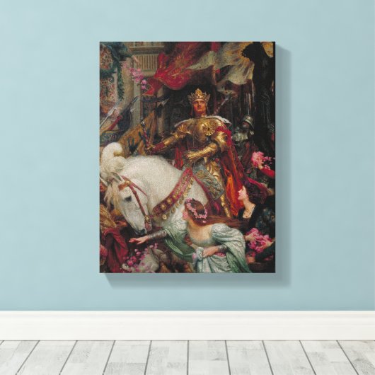 De twee kronen canvas afdruk (Insitu (Houten vloer))