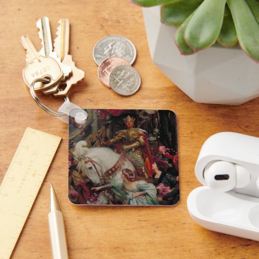 De twee kronen door Sir Frank Bernard Dicksee Sleutelhanger (Bureau)