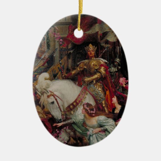 De twee kroontjes van Sir Frank Bernard Dicksee Keramisch Ornament (Voorkant)