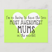 De twee mooiste moeders ter wereld briefkaart (Voorkant)