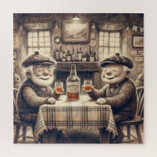 De twee oude mannen legpuzzel (Verticaal)