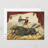 De twee paardenacts zijn Circus Performance, Circa Briefkaart (Voorkant / Achterkant)