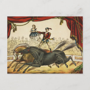 De twee paardenacts zijn Circus Performance, Circa Briefkaart