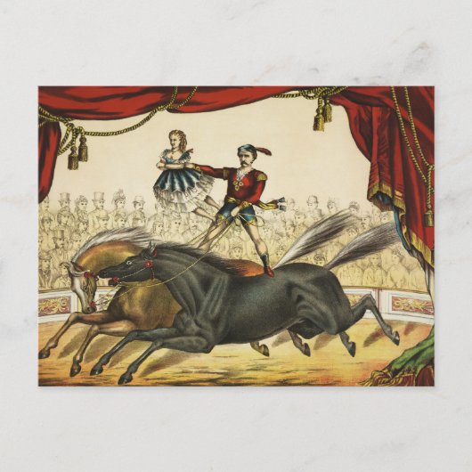 De twee paardenacts zijn Circus Performance, Circa Briefkaart (Voorkant)