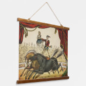 De twee paardenacts zijn Circus Performance, Circa Hangend Wandkleed (Gebogen)