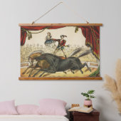 De twee paardenacts zijn Circus Performance, Circa Hangend Wandkleed (Slaapkamer)