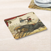 De twee paardenacts zijn Circus Performance, Circa Kartonnen Onderzetters (Schuin)