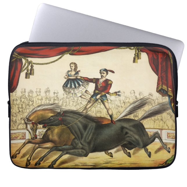 De twee paardenacts zijn Circus Performance, Circa Laptop Sleeve (Voorkant)