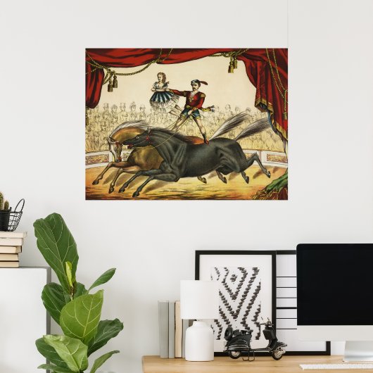De twee paardenacts zijn Circus Performance, Circa Poster (Thuiskantoor)