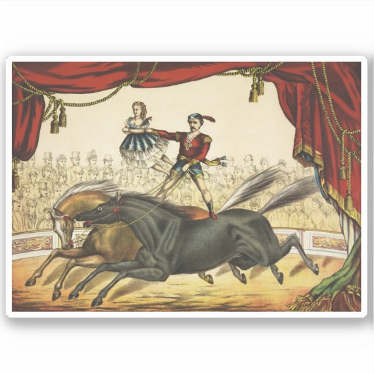 De twee paardenacts zijn Circus Performance, Circa Sticker (Voorkant)