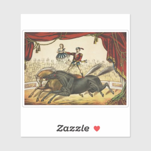 De twee paardenacts zijn Circus Performance, Circa Sticker (Vel)