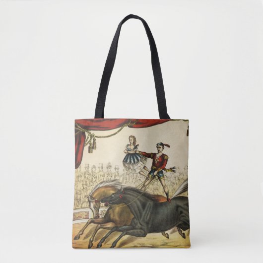 De twee paardenacts zijn Circus Performance, Circa Tote Bag (Voorkant)