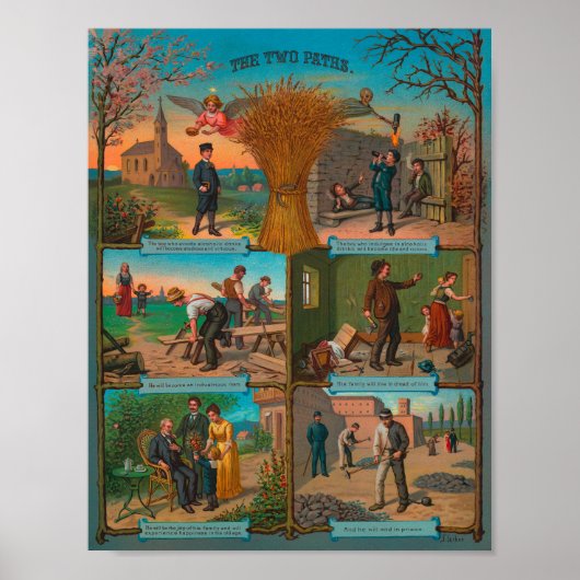 De twee paden  Temperance Poster (Voorkant)