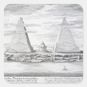De twee Pyramiden van Moeris, koning van Egypte en Vierkante Sticker