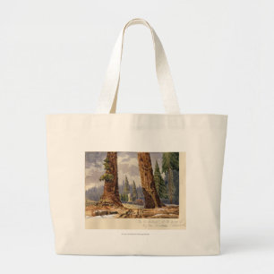 De twee Sentinels, op de Grove of Big Trees Grote Tote Bag