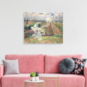 De twee treinen canvas afdruk (Insitu (Woonkamer))
