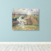 De twee treinen canvas afdruk (Insitu (Houten vloer))