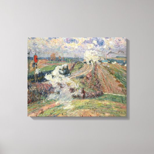 De twee treinen canvas afdruk (Voorkant)