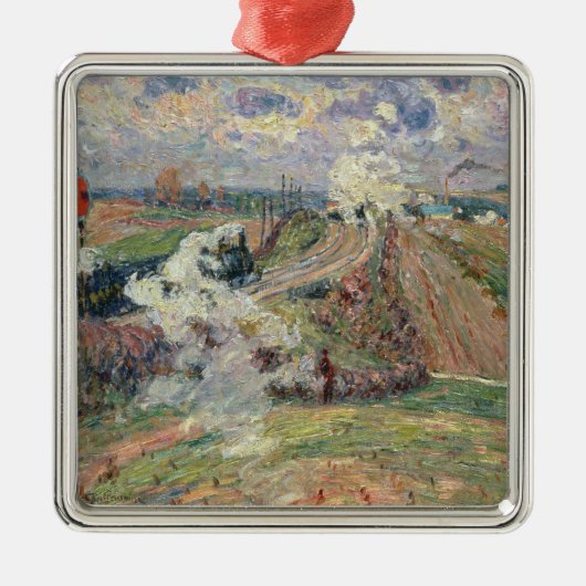 De twee treinen metalen ornament (Voorkant)