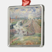 De twee treinen metalen ornament (Links)