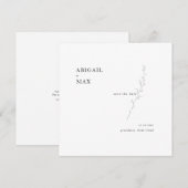 De twee van ons Foliage Square Wedding Save the Da Date (Voorkant / Achterkant)