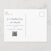 De Twee van Ons Foto Moderne QR-code Bewaar de Da Briefkaart (Achterkant)