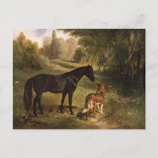 De twee vrienden briefkaart (Voorkant)