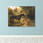 De twee vrienden canvas afdruk (Insitu (Houten vloer))