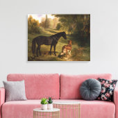 De twee vrienden canvas afdruk (Insitu (Woonkamer))