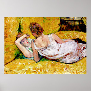 De twee vrienden van Henri de Toulouse-Lautrec Poster
