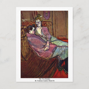 De twee vrienden van Toulouse-Lautrec Henri de Briefkaart