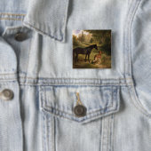 De twee vrienden vierkante button 5,1 cm (In situ)