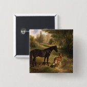 De twee vrienden vierkante button 5,1 cm (Voorkant /achterkant)