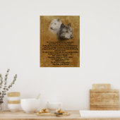 De twee wolven, Cherokee proverb Poster (Keuken)