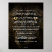 De twee WOLVES CHEROKEE TALE Native American Print (Voorkant)