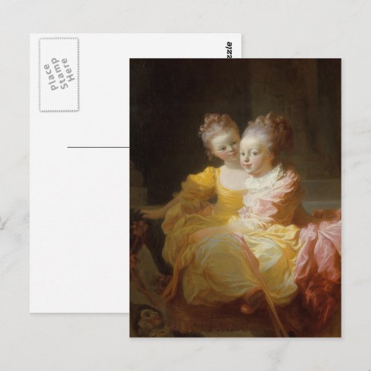 De twee zussen - Jean-Honoré Fragonard Briefkaart (Voorkant / Achterkant)