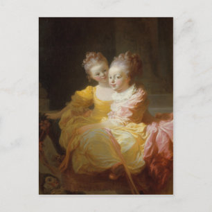 De twee zussen - Jean-Honoré Fragonard Briefkaart