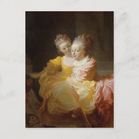 De twee zussen - Jean-Honoré Fragonard Briefkaart (Voorkant)