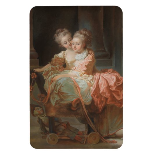De twee zussen - Jean-Honoré Fragonard Magneet (Verticaal)