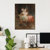 De twee zussen - Jean-Honoré Fragonard Poster (Thuiskantoor)