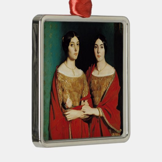De twee zussen, of Mesdemoiselles Chasseriau Metalen Ornament (Rechts)