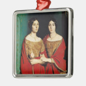 De twee zussen, of Mesdemoiselles Chasseriau Metalen Ornament (Links)