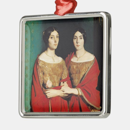 De twee zussen, of Mesdemoiselles Chasseriau Metalen Ornament (Links)