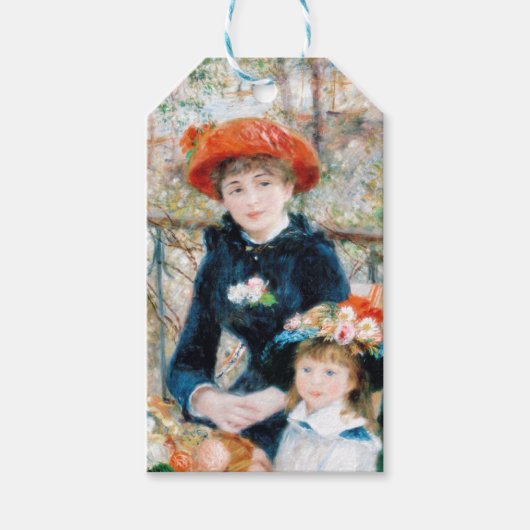 De twee zussen op de terrace Auguste Renoir Cadeaulabel (Voorkant)